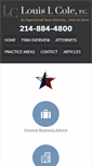 Mobile Screenshot of lcolelaw.com