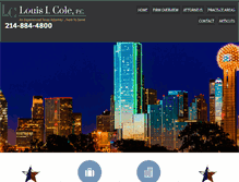 Tablet Screenshot of lcolelaw.com